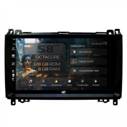 Navigatie Mercedes Sprinter (2006-2018) Viano Vito W639 (2003-2014) A W169 / B W245 (2004-2012) Vw Crafter (2006-2017) 8GB RAM Android 13 Octacore Slot Sim 4G DSP GPS Wi-FI Carplay Android Auto USB Bluetooth Waze
