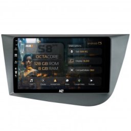 Navigatie Seat Leon (2005-2012) 8GB RAM Android 13 Octacore Slot Sim 4G DSP GPS Wi-FI Carplay Android Auto USB Bluetooth Waze Touchscreen 9 Inch