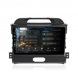 Navigatie Kia Sportage (2010-2016) 8GB RAM Android 13 Octacore Slot Sim 4G DSP GPS Wi-FI Carplay Android Auto USB Bluetooth Waze Touchscreen 9 Inch