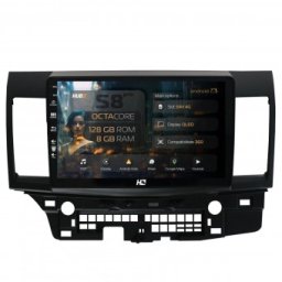 Navigatie Mitsubishi Lancer (2007-2016) 8GB RAM Android 13 Octacore Slot Sim 4G DSP GPS Wi-FI Carplay Android Auto USB Bluetooth Waze Touchscreen 10.1 Inch