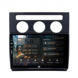 Navigatie Volkswagen Touran (2003-2010) 8GB RAM Android 13 Octacore Slot Sim 4G DSP GPS Wi-FI Carplay Android Auto USB Bluetooth Waze Touchscreen 10.1 Inch