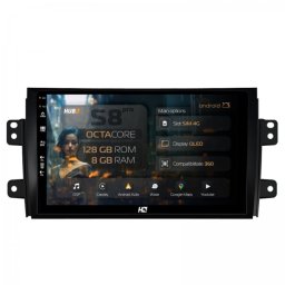 Navigatie Suzuki SX4 (2006-2014)/ Fiat Sedici (2005-2014) 8GB RAM Android 13 Octacore Slot Sim 4G DSP GPS Wi-FI Carplay Android Auto USB Bluetooth Waze Touchscreen 9 Inch