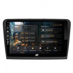 Navigatie Skoda Superb 2 (2008-2015) 8GB RAM Android 13 Octacore Slot Sim 4G DSP GPS Wi-FI Carplay Android Auto USB Bluetooth Waze Touchscreen 10.1 Inch