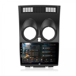 Navigatie Nissan Qashqai J10 (2006-2014) 8GB RAM Android 13 Octacore Slot Sim 4G DSP GPS Wi-FI Carplay Android Auto USB Bluetooth Waze Touchscreen 9 Inch