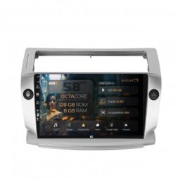 Navigatie Citroen C4 (2004-2014) 8GB RAM Android 13 Octacore Slot Sim 4G DSP GPS Wi-FI Carplay Android Auto USB Bluetooth Waze Touchscreen 9 Inch