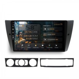 Navigatie BMW Seria 3 E90 E91 E92 (2006-2013) 8GB RAM Android 13 Octacore Slot Sim 4G DSP GPS Wi-FI Carplay Android Auto USB Bluetooth Waze Touchscreen 9 Inch
