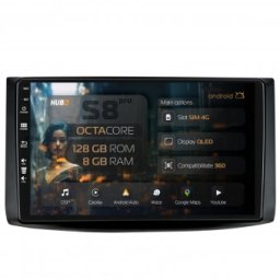 Navigatie Chevrolet Aveo (2006-2012) 8GB RAM Android 13 Octacore Slot Sim 4G DSP GPS Wi-FI Carplay Android Auto USB Bluetooth Waze Touchscreen 9 Inch