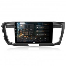 Navigatie Honda Accord 9 (2013-2017) 8GB RAM Android 13 Octacore Slot Sim 4G DSP GPS Wi-FI Carplay Android Auto USB Bluetooth Waze Touchscreen 10.1 Inch