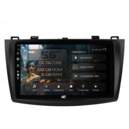 Navigatie Mazda 3 (2009-2013) 6GB RAM Android 13 Octacore Slot Sim 4G DSP GPS Wi-FI Carplay Android Auto USB Bluetooth Waze Touchscreen 9 Inch