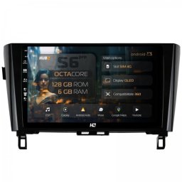 Navigatie Nissan Qashqai J11 / Nissan X-Trail T32 (2013-2020) 6GB RAM Android 13 Octacore Slot Sim 4G DSP GPS Wi-FI Carplay Android Auto USB Bluetooth Waze Touchscreen 10.1 Inch