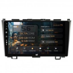 Navigatie Honda CRV (2006-2012) 6GB RAM Android 13 Octacore Slot Sim 4G DSP GPS Wi-FI Carplay Android Auto USB Bluetooth Waze Touchscreen 9 Inch