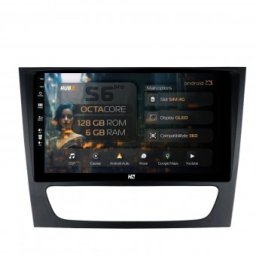 Navigatie Mercedes Benz W211 CLS 6GB RAM Android 13 Octacore Slot Sim 4G DSP GPS Wi-FI Carplay Android Auto USB Bluetooth Waze Touchscreen 9 Inch