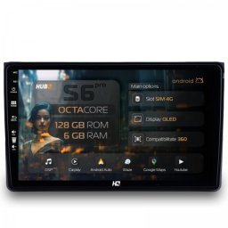 Navigatie Audi A4 (B6 B7 2000-2008) Seat Exeo (2008-2013) 6GB RAM Android 13 Octacore Slot Sim 4G DSP GPS Wi-FI Carplay Android Auto USB Bluetooth Waze Touchscreen 9 Inch