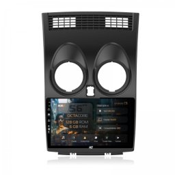 Navigatie Nissan Qashqai J10 (2006-2013) 6GB RAM Android 13 Octacore Slot Sim 4G DSP GPS Wi-FI Carplay Android Auto USB Bluetooth Waze Touchscreen 9 Inch