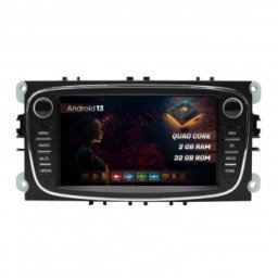 Navigatie Ford Focus Galaxy Mondeo S-Max 2GB RAM Android 13 GPS Wi-FI Carplay Android Auto USB Bluetooth Radio Waze Touchscreen 7 inch