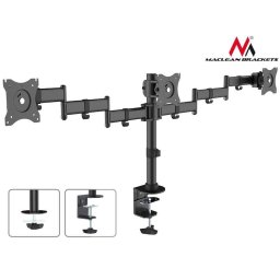 Maclean MC-691 Triple Desk Mount Monitor Arm 360 ° Adjustable Bracket 13-27 Inch