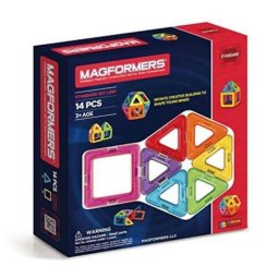 Blocuri de constructie Magformers, Puzzle Magnetic, 14 piese