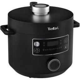Oala sub presiune electrica Tefal Turbo Cuisine CY754830, 1090W, 4.8L, 10 programe, interfata intuitiva, bol de gatit Tefal Spherical Bowl, negru