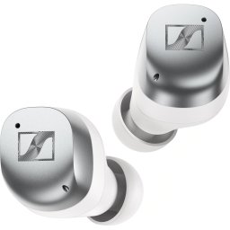 Casti In-Ear Sennheiser Momentum True Wireless 4, Bluetooth, Microfon, Alb-Argintiu