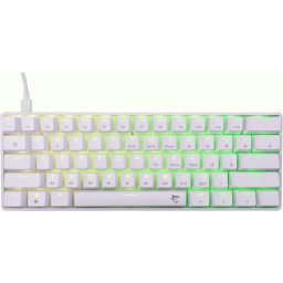 Tastatura Gaming White Shark SHINOBI v2 Outemu Brown Switch Mecanica Alb