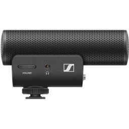 Microfon shotgun Sennheiser MKE 400, omnidirectional, super cardioid, dinamic, Negru