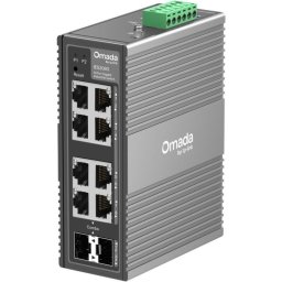 Switch TP-LINK Omada IES208G, 8 porturi Gigabit total, 6 porturi RJ45 de 10/100/1000 Mbps, 2 porturi combo RJ45/SFP, Management L2