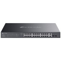 Switch TP-LINK Omada ES228GMP, 28 porturi, 24 porturi PoE+, 384 W, Plug-and-Play