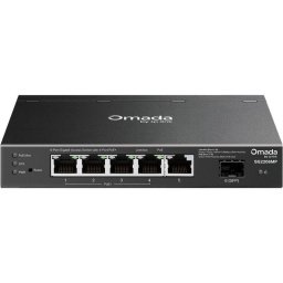 Switch TP-LINK Omada SG2206MP, 6 porturi RJ45, 1 port SFP, 4 porturi PoE+, 65 W, Viteza de transfer 10/100/1000 Mbps
