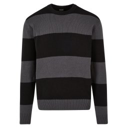Urban Classics Pulover gri / negru