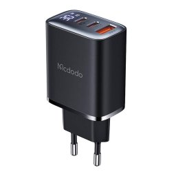 Incarcator de retea CH-2180 digital display wall charger 2xUSB-C + USB-A, 30W Negru