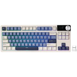 Tastatura S85 Beige Switch RGB LED USB/USB Wireless/Bluetooth Horizon Blue