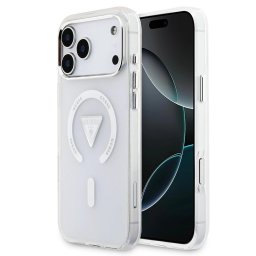 Husa Husa pentru iPhone 17 Pro Max - Guess IML Gradient Triangle Logo MagSafe (GUHMP17XHGTMLCGT) - Clear
