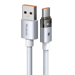 Cablu, USB-C la USB-A, Transparent, 6A, 1.2m - (CA-6892) - White