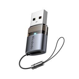 Adaptor Mcdodo USB-C la USB-A OT-7580, OTG cu lanyard, Universal – Negru
