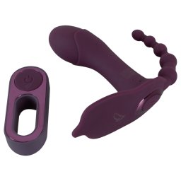 Beau Coeur Ariva - vibrator de chiloți 3 în 1 purtabil (mov)
