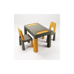 Set măsuță cu scaune pentru copii TEGA BABY - gri/galben
