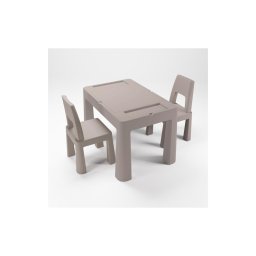 Set de masă și scaune pentru copii TEGA BABY, taupe