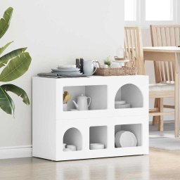 Bufet Alb 80.5 x 35 x 59 cm Lemn compozit GartenMobel Dekor