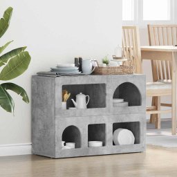 Bufet Gri din beton 80.5 x 35 x 59 cm Lemn compozit GartenMobel Dekor