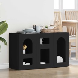 Bufet Negru 100 x 35 x 59 cm Lemn compozit GartenMobel Dekor