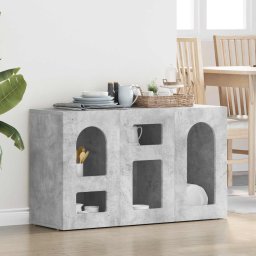 Bufet Gri din beton 100 x 35 x 59 cm Lemn compozit GartenMobel Dekor