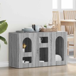 Bufet Gri Sonoma 100 x 35 x 59 cm Lemn compozit GartenMobel Dekor