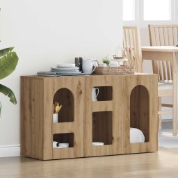 Bufet Stejar Artizanal 100 x 35 x 59 cm Lemn compozit GartenMobel Dekor
