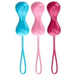 Satisfyer Power Balls - set bile vaginale cu bile mobile - 3 bucăți