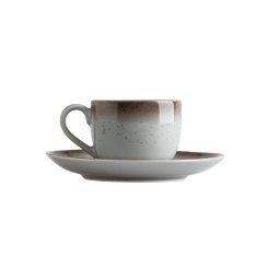Set 6 cesti cafea cu farfurii suport portelan Ionia Moments 90 ml