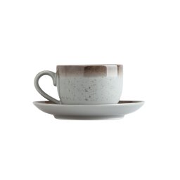 Set 6 cesti cafea cu farfurii suport portelan Ionia Moments 210 ml