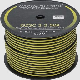 Cabluri audio GZSC 2-2.50X Rola Cablu 200m Ground Zero pentru difuzoare, 2x2,5 mm²