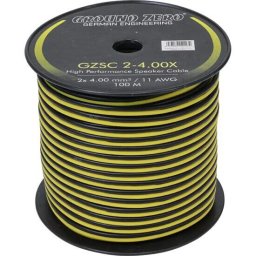 Cabluri audio GZSC 2-4.00X Rola Cablu 100m Ground Zero pentru difuzoare, 2x4,0 mm²