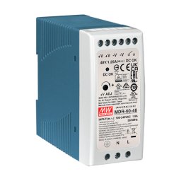 Sursă de alimentare în comutație 48V DC / 1.25A / 60W, montaj șină DIN, MEAN WELL MDR-60-48