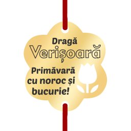 Martisor Bratara Inox Placat Aur 18K Floare Lalea Draga Verisoara